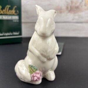 Belleek Rabbit Baby Bunny B2380 Rose Flower Floral Treasures 1999